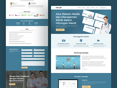 Ctscope Landing Page about app blue business clean company profile contact us footer header health landing page minimal photo screen shadow uiux userexperience userinterface web desigm website