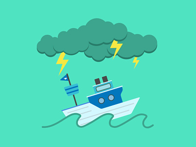 It's a Ship Storm lightening nautical sea ship storm