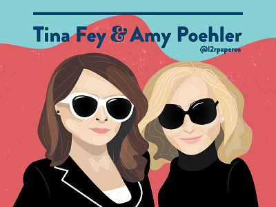 Tina and Amy amypoehler bff galpals l2rpaperco squadgoals stickermule tinafey