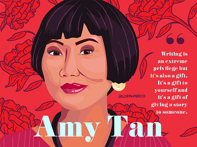 Amy Tan amytan author figure flowers hero l2rpaperco peony portrait women writer