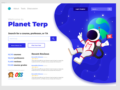 PlanetTerp Landing Concept design graphic design ui vector