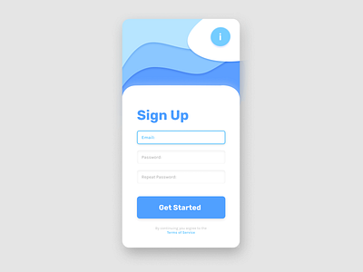 Mobile Sign-Up Concept graphic design