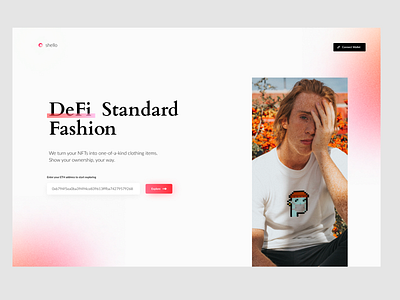 NFT Clothing Platform Landing Page ui