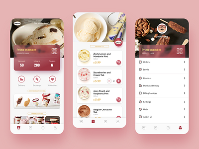 Ice Cream 🍦App Demo app app design food food app mobile app mobile app design ui ui design