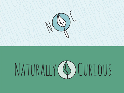Naturally Curious Logos business cards identity