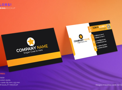 Business Card Mock up business card card clean colorful customizable design editable color front and back graphic mock up mockup mockup template modern multicolor photorealistic portfolio product mockup real realistic showcase