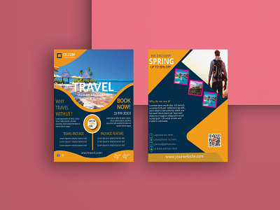 Travel Flyer Design agency booking business corporate design exotic flyer fun grounge holiday journey leaflet leisure planner relaxation service smile sun sunny template