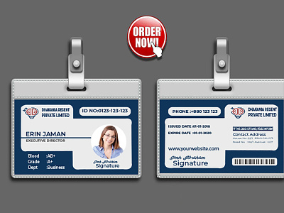 Modern ID Card Design by Abdul Bari on Dribbble