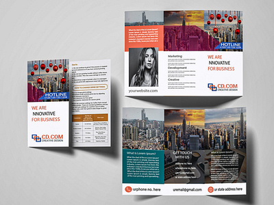 Corporate Trifold Brochure Design a4 advertising agency branding brochure business business brochure clean company corporate creative customizable financial indesign letter marketing modern multipurpose print print ready