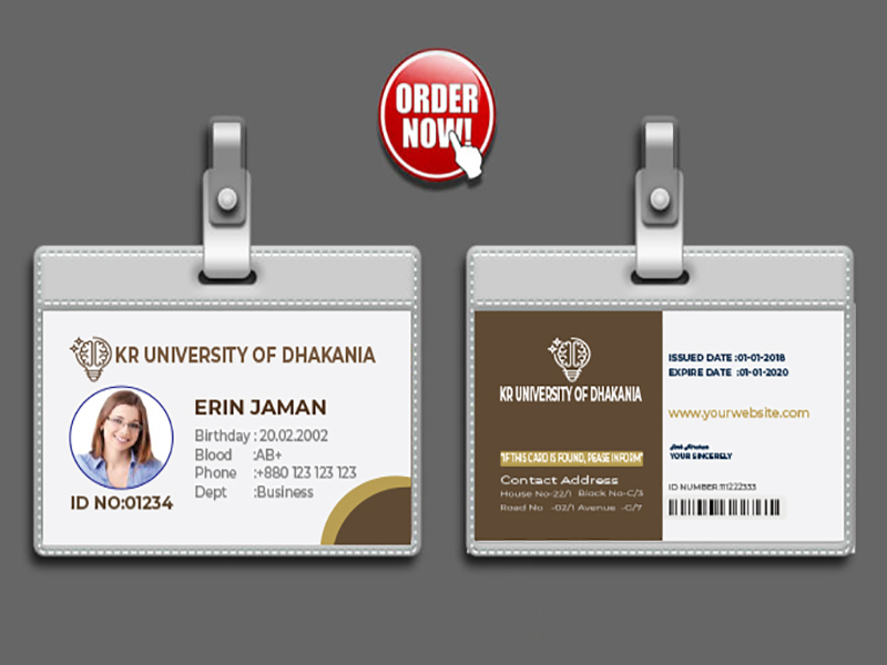 ID Card Design by Abdul Bari on Dribbble