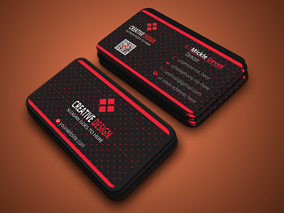 Corporate Business Card black bleeds business card template