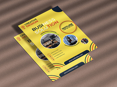 Modern Flyer Design black bleeds business template