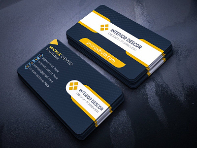 Professional Business Card Design black card template