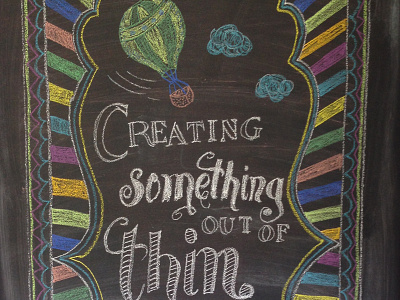 Chalkboard Quote chalk chalkboard hand typography hot air balloon quote