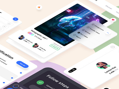 fann components 3d components crypto design illustration nft ui ui8 ux web application