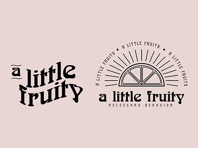A Little Fruity art branding design illustration illustrator lettering logo minimal typography vector