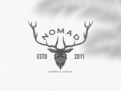 Retro Nomad Bistro & Coffee Logo Badge badge bistro coffee logo deer deer logo deer vector design emblem icon logo logo design logo template logo vector logos restaurant logo retro logo steak vintage logo