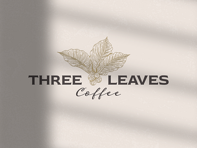 Three Leaves Coffee Shop Logo