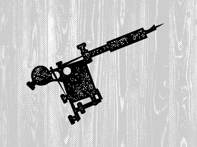 Tattoo Gun gun tattoo texture vector wood