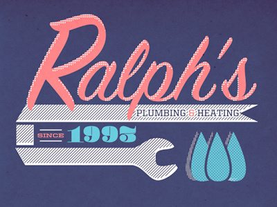 Ralph's heating plumbing signage water wrench