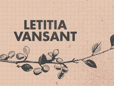 Letitia Vansant business card grid texture twig