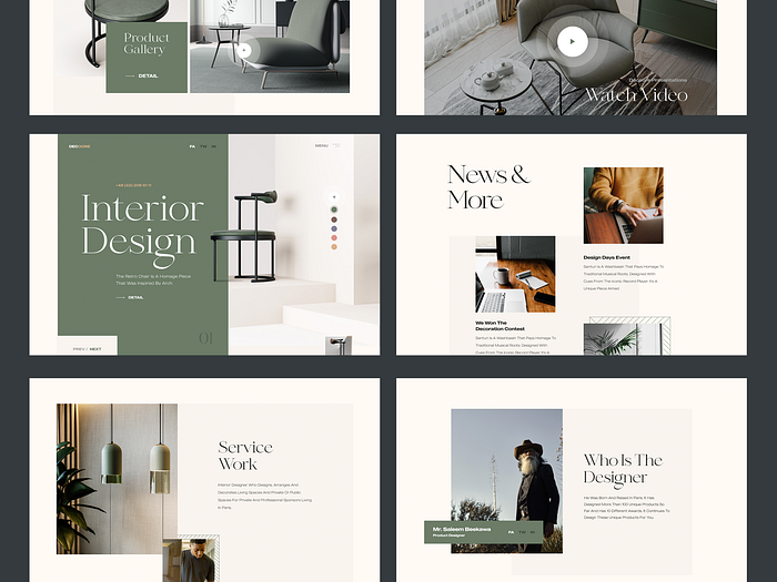 Decoore Interior - Website concept by Mehmet Özsoy on Dribbble