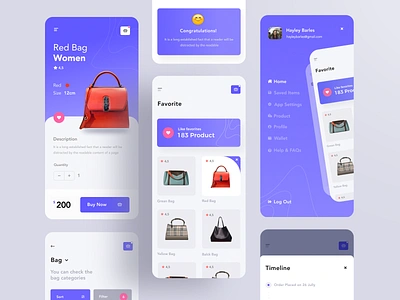 Getshop - Shoping app design aplication app app design app menu bag bags clean creative creative design ecommerce fireart mobile mobile app mobileapps product details product page ui women bag womens