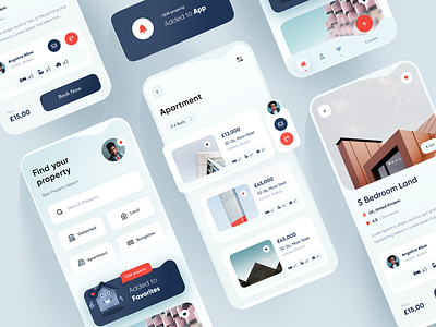 Real Estate Property-Mobile App app creative design estate agents house mobile app mobile app design mobile design real estate red ui uidesign ux webdesign
