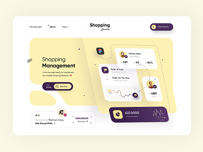 Shopping Management UI Elements - Web Design