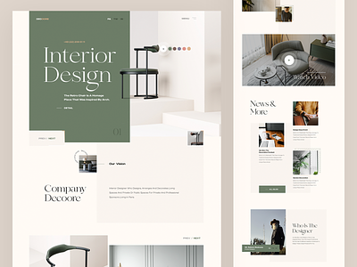 Landing Page - Decore chair chairman creative decoration decorations design art green illustration ui uidesign ux uxdesign web design webdesign