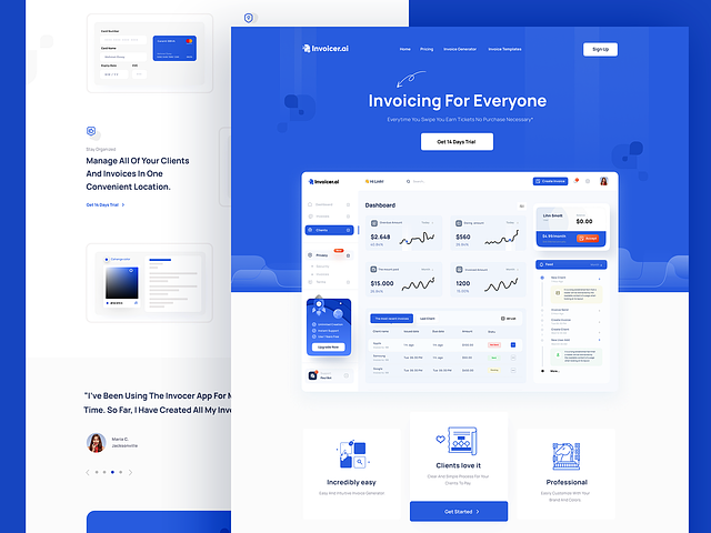 Invoice Creator - Landing Page by Mehmet Özsoy on Dribbble