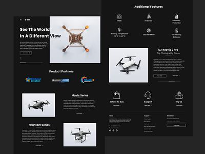 drone website design black design drone landing page minimal ui ux web website