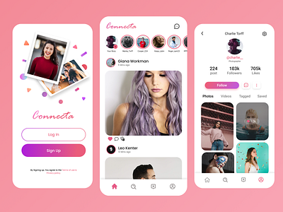 Social media app design