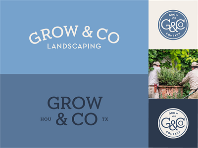 Grow & Co badge branding branding design design landscaping logo logodesign texas
