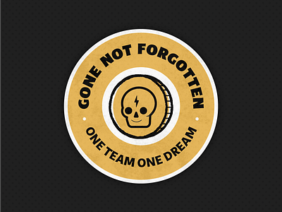 Team Sticker badge illustration skull sticker