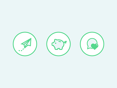 Mail / Money / Feedback feedback icons mail message money paper plane piggy bank
