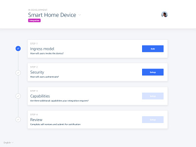 Integration setup flow