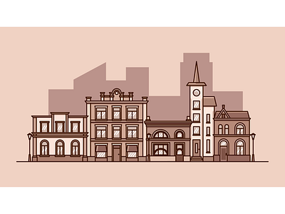 Tyumen City architecture buildings city illustration russia tyumen vector