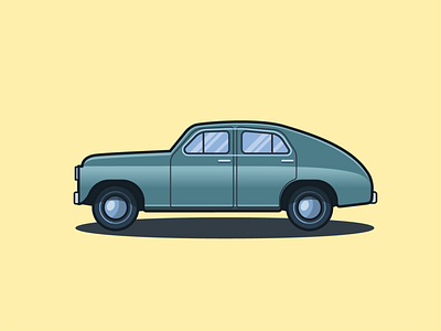 Retro car car icon illustration retro ussr vector