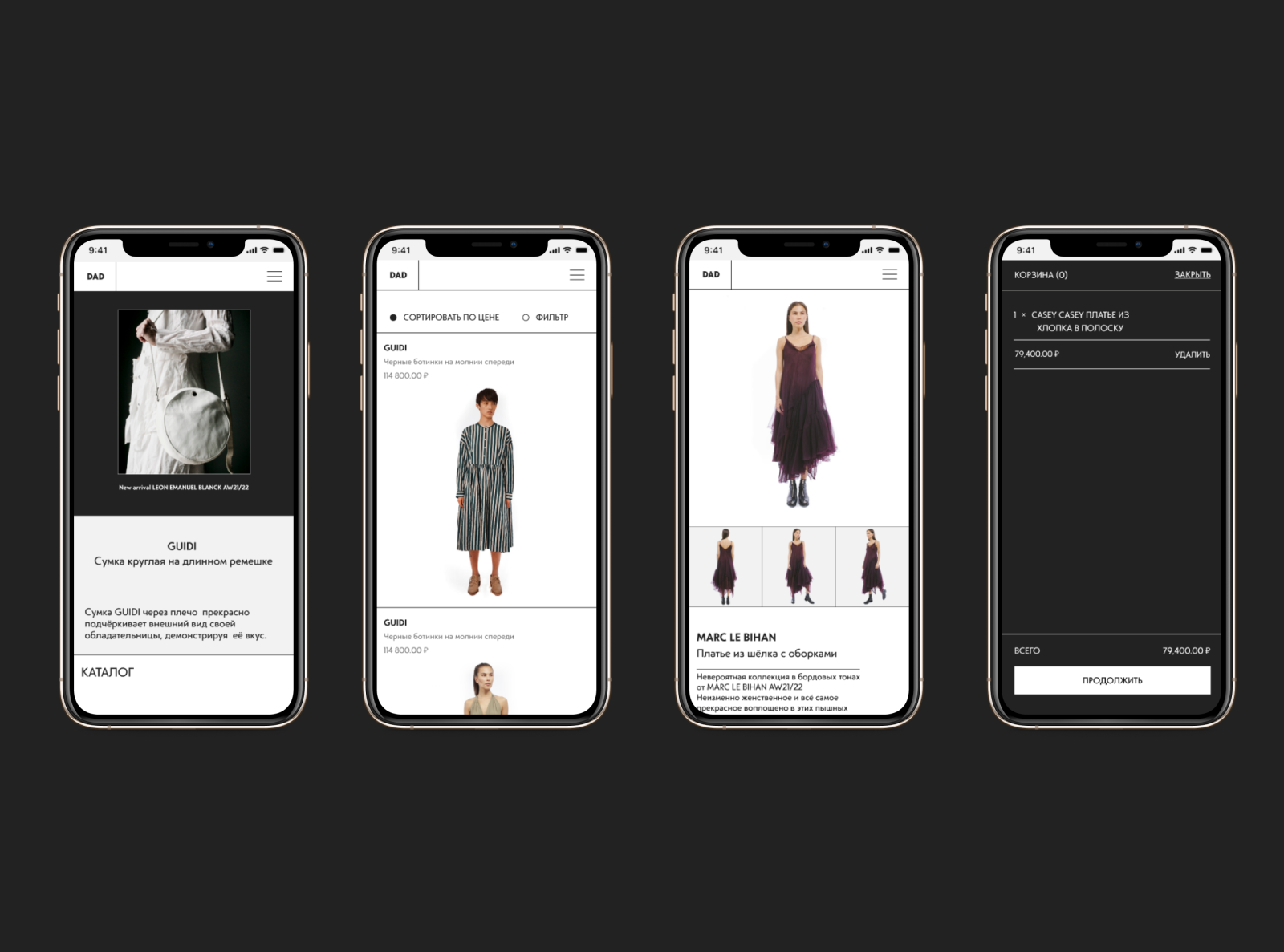 DAD portfolio website by Liza Dymova on Dribbble