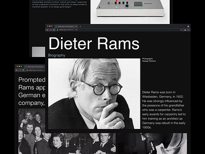 Dieter Rams / Biography