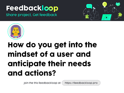 Mindset anticipate design feedbackloop mindset needs user