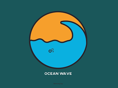 Wave yelow graphics illustration
