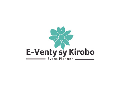 E-Venty Planner event floral flower logo green logo