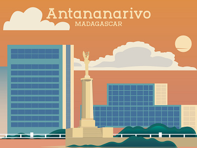 Antananarivo graphics illustration madagascar