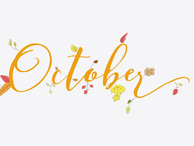 October lettering idea