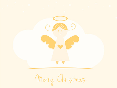 angel christmas new year art flat graphic design illustration illustrator vector