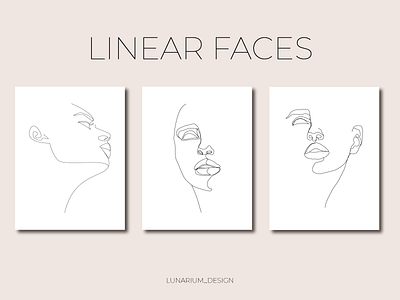 Line Art Woman Faces