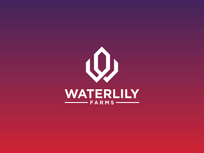 Waterlily Farms branding design flat logo logo design logo mark logodesign logotype minimal professional logo