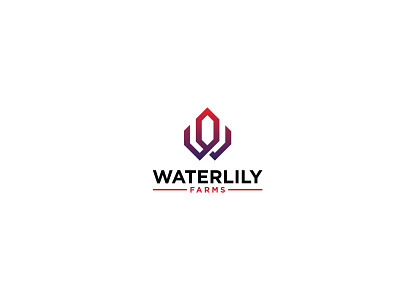 Waterlily Farms branding design flat logo logo design logo mark logodesign logotype minimal professional logo